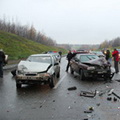 На 21 км а/д "Москва–Волоколамск" из-за водителя, проехавшего на красный свет, произошло ДТП с 5-ю автомобилями!