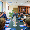 Председателя Совета Федерации Юрий Воробьев встретился с Российскими участниками Международных соревнований юных спасателей.