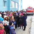 Учебная эвакуация в Ильинской средней общеобразовательной школе Красногорского района.