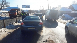 Авария в Нахабино между автомобилями «Волга Сайбер» и «Рено Дастер».