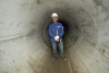 Глава го Красногорск осмотрела строительную площадку реконструкции канализационного коллектора в Павшинской пойме.