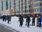 В поликлинике Красногорска, на территории ЖК «Изумрудные холмы» провели учения по тушению пожара!