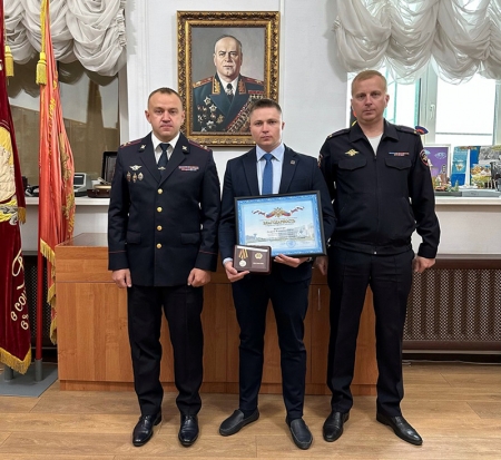 В Красногорск вернулся полицейский – участник СВО, награждённый медалью «За отвагу»
